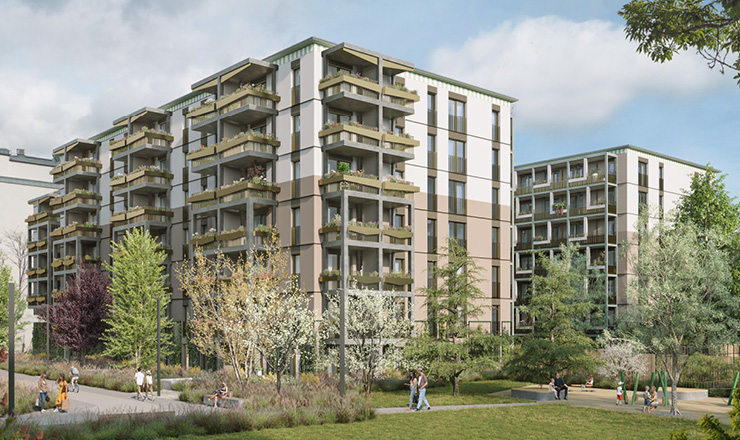 Bild LeopoldQuartier Bauteil D Balkon